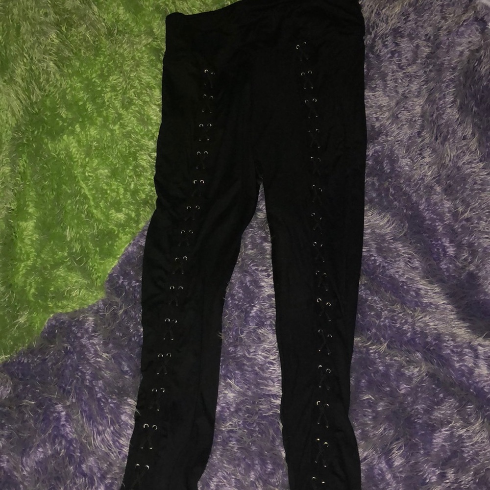 Lace up leggings